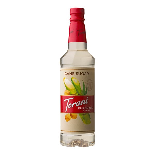 Torani Puremade Pure Cane Sugar Flavoring Syrup Plastic Bottle 750 mL - 4/Case