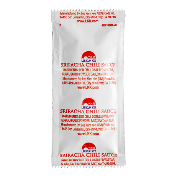 Lee Kum Kee 7 Gram Sriracha Chili Sauce Packet - 500/Case