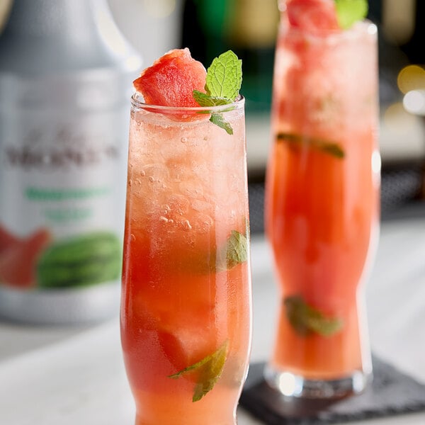 Monin Watermelon Fruit Puree 1 Liter - 4/Case