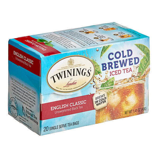 Twinings English Classic Cold Brewed Iced Tea Bags - 120/Case