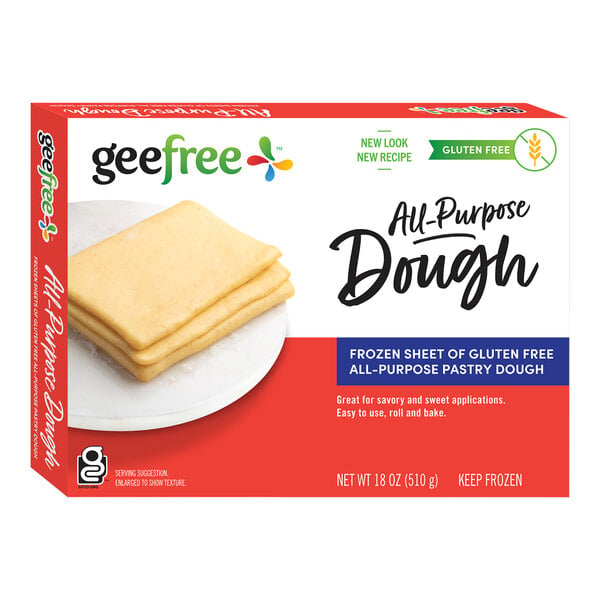 Geefree Gluten-Free All-Purpose Gluten Free 6 1/2" x 18" Dough Sheet 18 oz. - 12/Case
