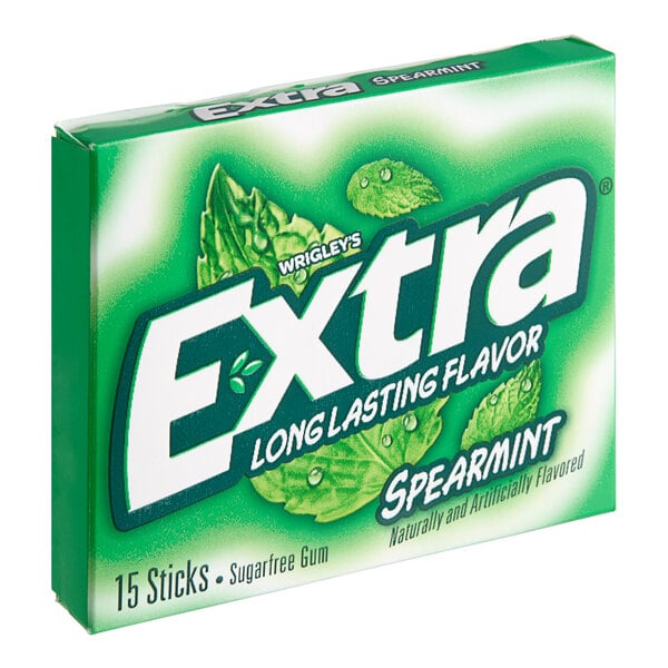 EXTRA® 15-Stick Spearmint Gum - 10/Pack