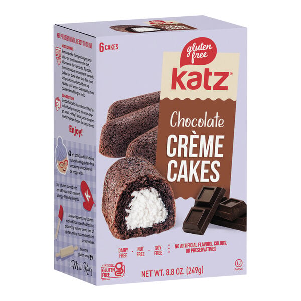 Katz Gluten-Free Heavenly Creme Filled Chocolate Cupcake 1.75 oz. - 36/Case
