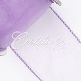 2 1/2" Wired Organza Ribbon - 10 Yards (Lavender)