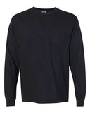 Comfort Colors® Garment-Dyed Heavyweight Crewneck Long Sleeve Pocket T-Shirt