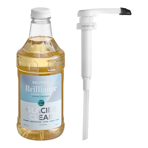 Monin Brilliance Glacier Clear Natural 5:1 Energy Concentrate 64 fl. oz. - 4/Case