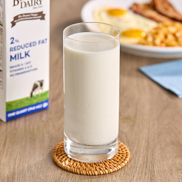 Byrne 2% Reduced-Fat Aseptic Milk 32 fl. oz. - 12/Case