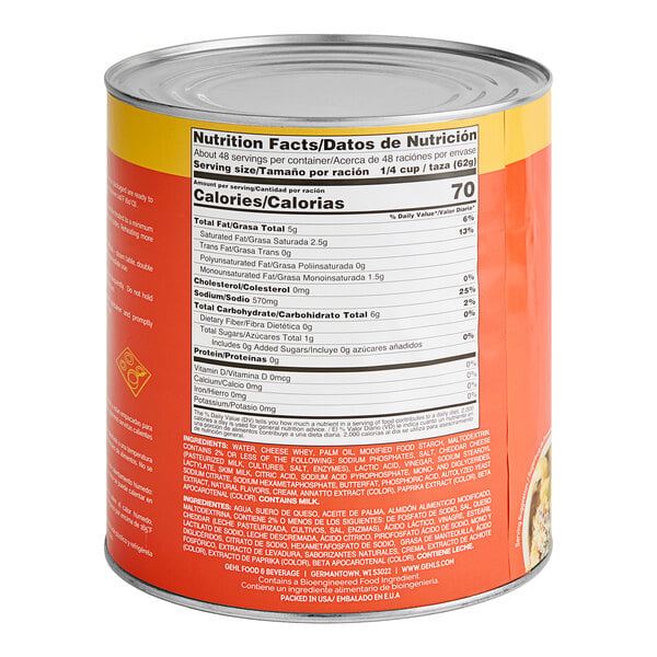 Gehl's Sharp Cheddar Cheese Sauce #10 Can - 6/Case