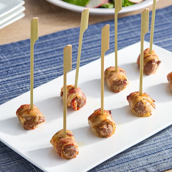 Cuisine Innovations Bacon Wrapped Wagyu and Gorgonzola Skewer 0.88 oz. - 100/Case