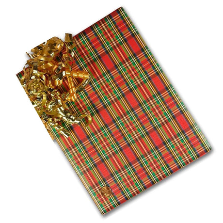 Plaid Christmas Wrapping Paper Embossed Plaid 24 ''*833 '