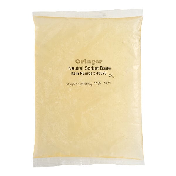 Oringer Neutral Sorbet Base 2.75 lb. Pouch - 12/Case