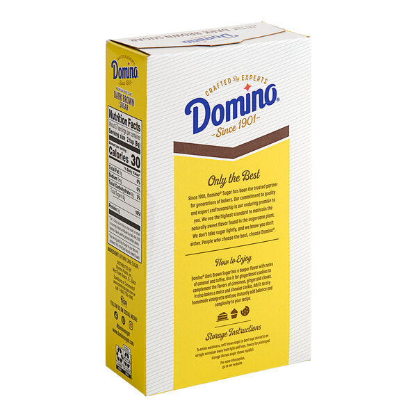 Domino Dark Brown Sugar 1 lb. Box - 24/Case