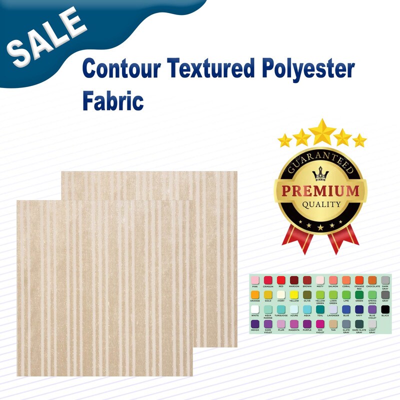 1 Yard Contour Textured Polyester Fabric