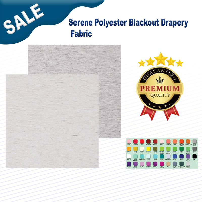 1 Yard Serene Polyester Blackout Drapery Fabric