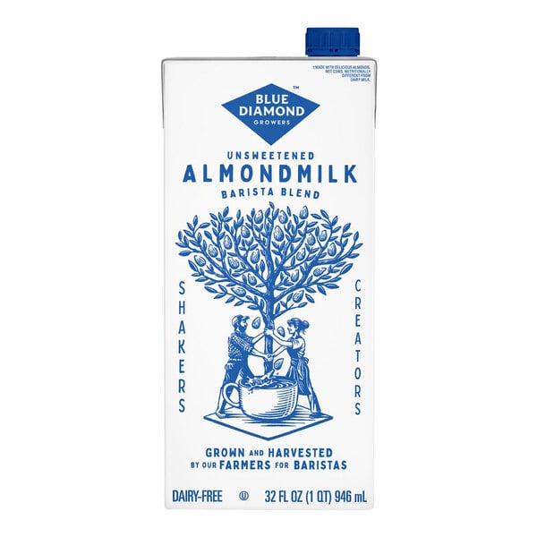 Almond Breeze Barista Collection Unsweetened Almond Milk 32 fl. oz. - 12/Case