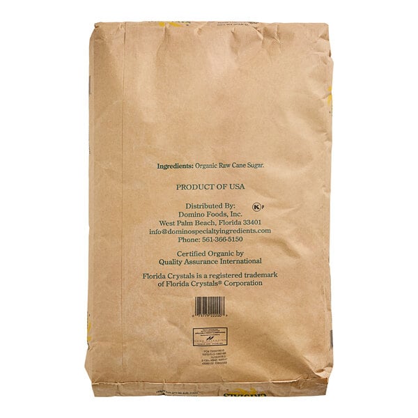 Florida Crystals Organic Raw Cane Sugar 50 lb.