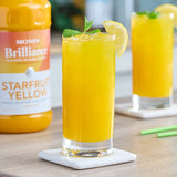 Monin Brilliance Starfruit Yellow Natural 5:1 Energy Concentrate 64 fl. oz. - 4/Case