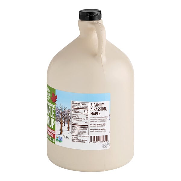 Butternut Mountain Farm Grade A Very Dark Pure Vermont Maple Syrup 1 Gallon