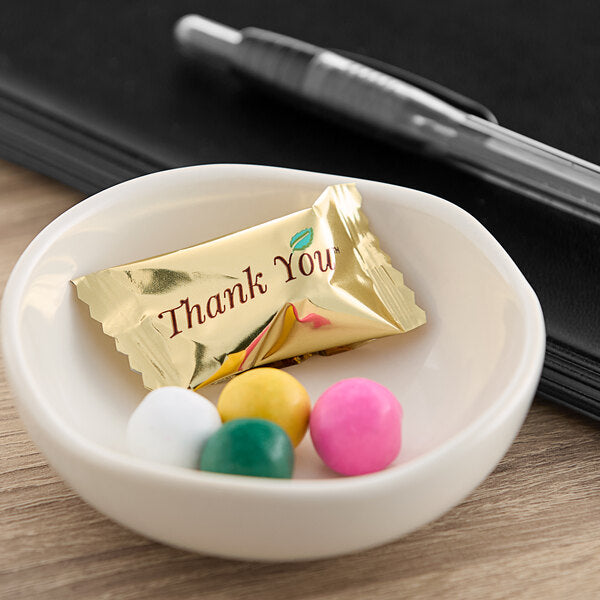 "Thank You" Individually Wrapped Chocolate Buttermints - 1,000/Case