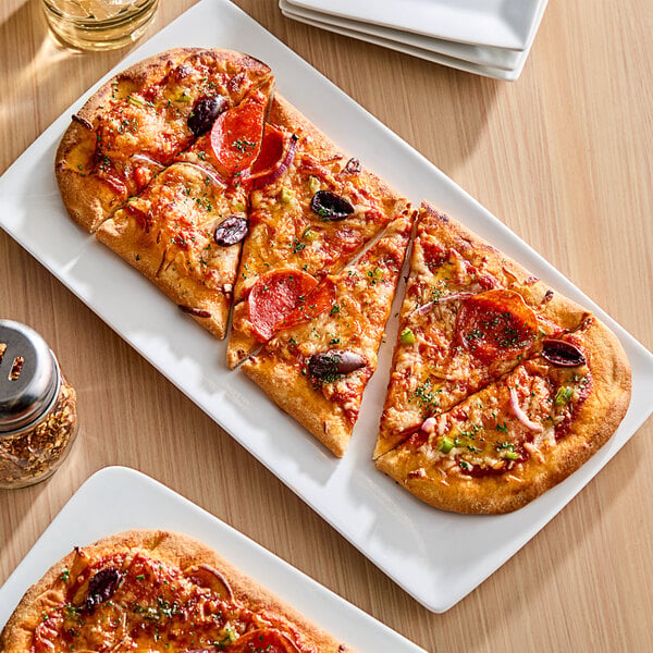 Rich's 12" x 5" Par-Baked Oval Flatbread Crust - 48/Case