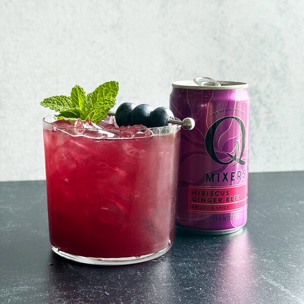 Q Mixers Hibiscus Ginger Beer Can 7.5 fl. oz. - 24/Case