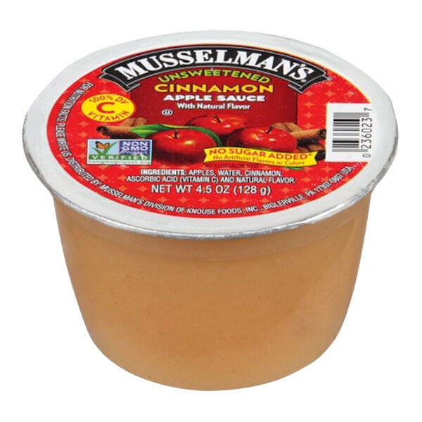 Musselman's Cinnamon Applesauce 4.5 oz. Cup - 96/Case