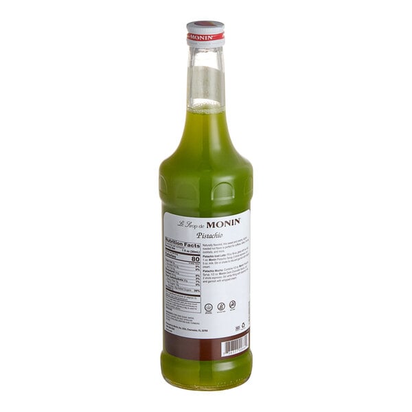 Monin Premium Pistachio Flavoring Syrup 750 mL - 12/Case