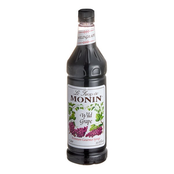 Monin Premium Wild Grape Flavoring Syrup 1 Liter - 4/Case