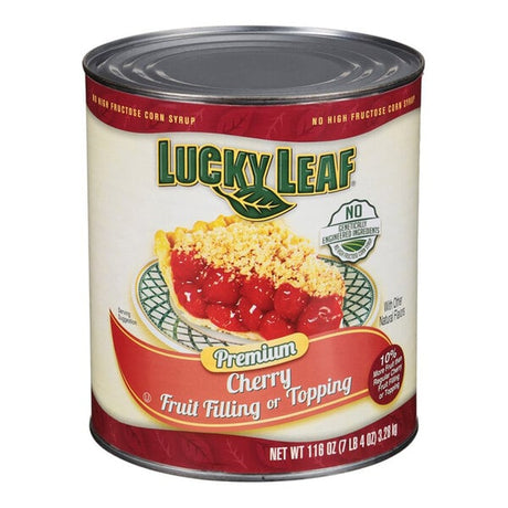 Lucky Leaf #10 Can Premium Non-GMO Cherry Pie Filling - 3/Case