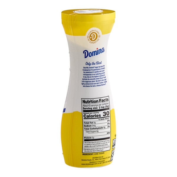 Domino Quick-Dissolve Superfine Sugar Flip-Top Canister 12 oz. - 6/Case