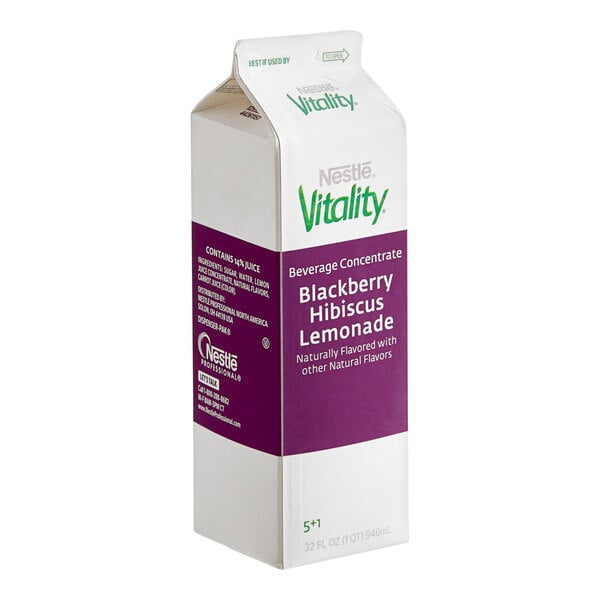 Nestle Vitality Blackberry Hibiscus Lemonade 5:1 Concentrate 32 fl. oz. - 12/Case