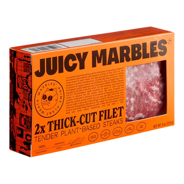 Juicy Marbles Plant-Based Vegan Filet 4 oz. - 20/Case