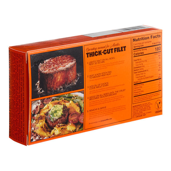Juicy Marbles Plant-Based Vegan Filet 4 oz. - 20/Case