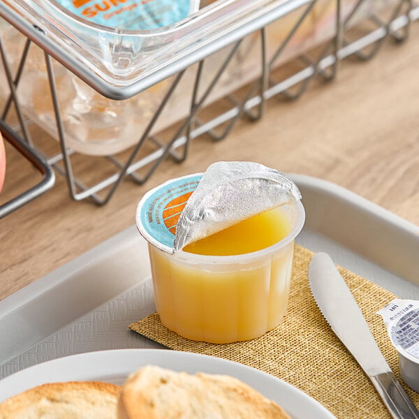 SunCup Orange Juice Cup 4 oz. - 72/Case