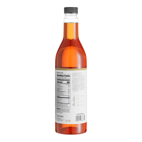 Capora Peach Flavoring Syrup 750 mL - 6/Case