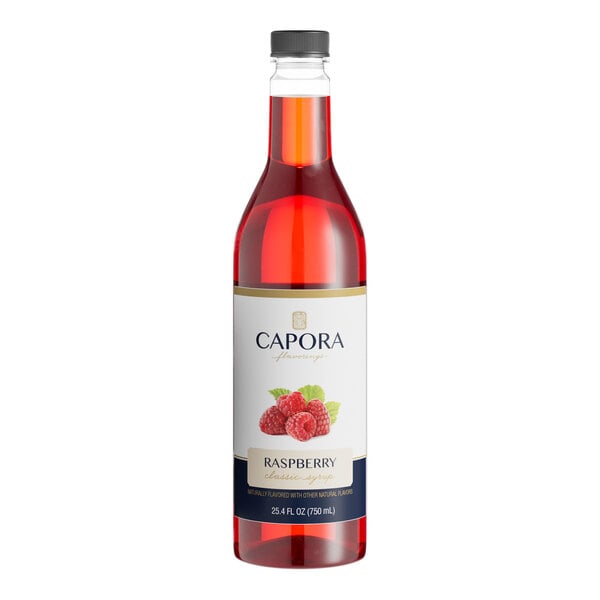 Capora Raspberry Flavoring Syrup 750 mL - 6/Case