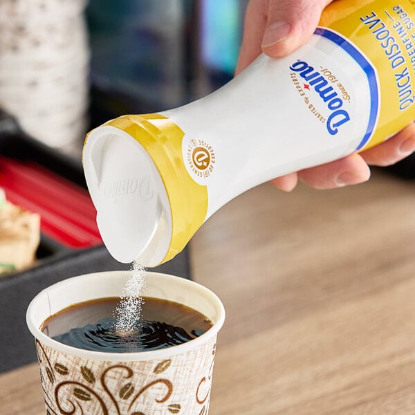 Domino Quick-Dissolve Superfine Sugar Flip-Top Canister 12 oz. - 6/Case