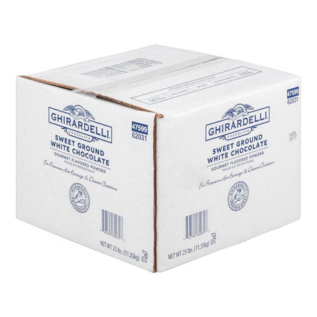 Ghirardelli 10-12% Fat Sweet Ground White Chocolate Flavored Powder 25 lb.