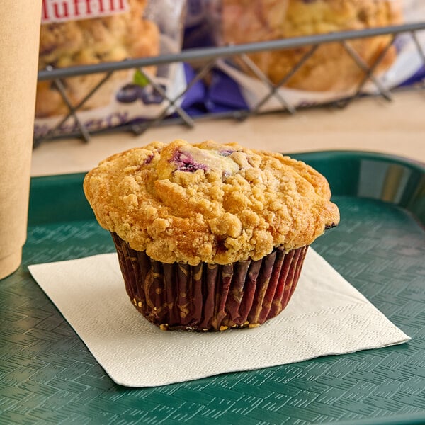 David's Cookies Individually Wrapped Blueberry Crumb Muffin 6 oz. - 24/Case