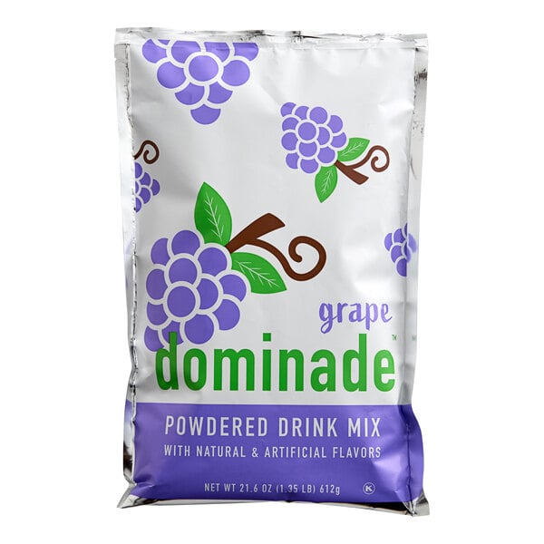DominAde 21.6 oz. Grape Powdered Drink Mix - 12/Case