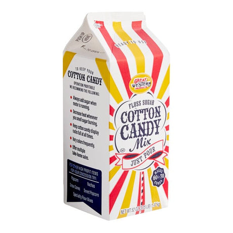 Great Western 1/2 Gallon Carton Pina Colada Cotton Candy Floss Sugar