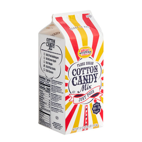 Great Western 1/2 Gallon Carton Pina Colada Cotton Candy Floss Sugar