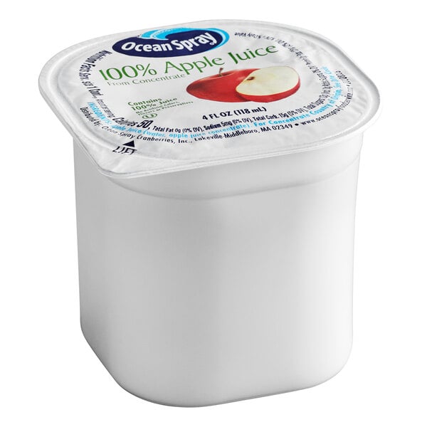 Ocean Spray Apple Juice Cups 4 fl. oz. - 48/Case