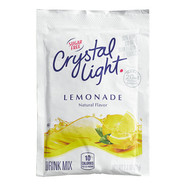 Crystal Light 2.2 oz. Sugar-Free Lemonade Powdered Mix Packet - 12/Case