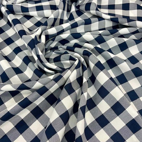 1 Yard 100% Polyester Checkered Gingham Fabric 60 Inch Width for Sewing Projects