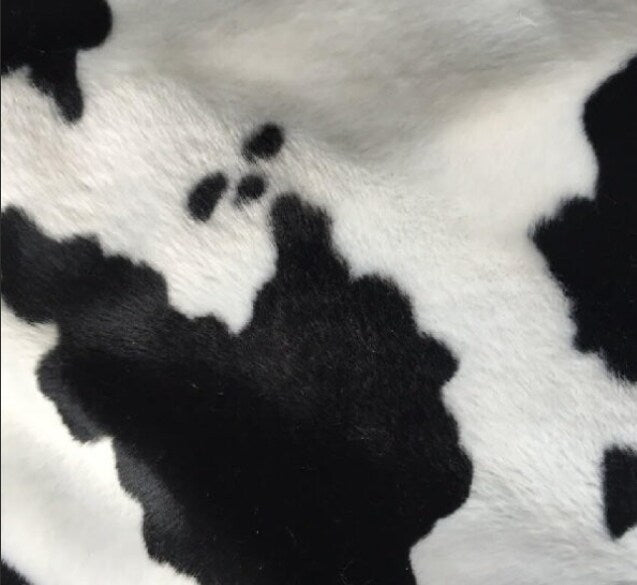 1 Yard Faux Fur Cow Print Fabric 460 GSM Soft Stretchy Material 60 Inch Width for Costumes, Crafts & Home Décor 100% polyester