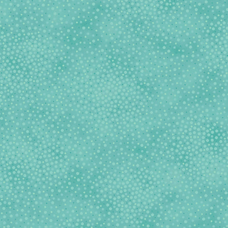 Cotton Print Green Aqua Spotsy Fabric 44/45