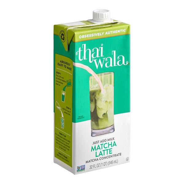 Thaiwala Matcha Latte 1:1 Concentrate 32 fl. oz. - 6/Case