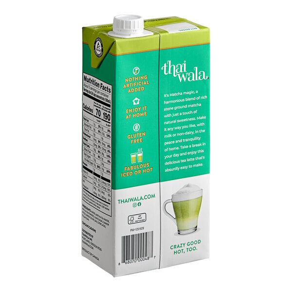 Thaiwala Matcha Latte 1:1 Concentrate 32 fl. oz. - 6/Case