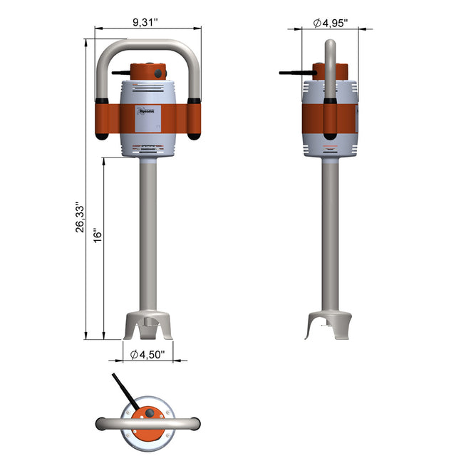 Dynamic MX043.1ES / SMX450ES Immersion Blender - 16" Tube